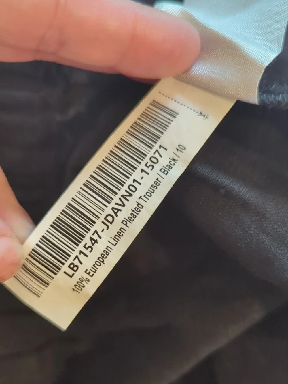Quince 100% European Linen Pleated Trouser Pants Black size 10 Wide Leg
